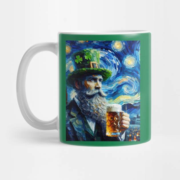 Irish Man at Starry Night by FUN GOGH